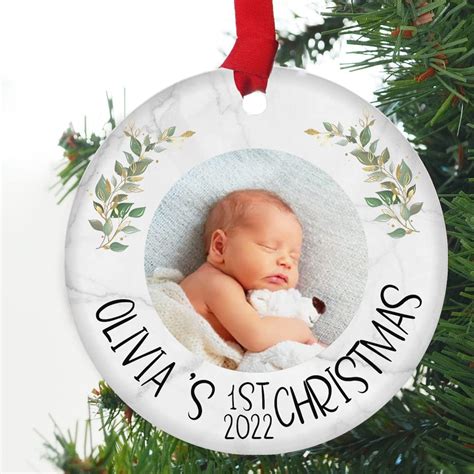 Amazon Personalized Babys First Christmas Ornament Boy Girl