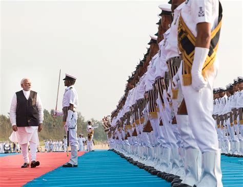 Pm Modi Attends Program Marking Navy Day 2023 Celebrations In Sindhudurg Maharashtra India