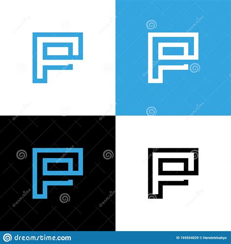 Abstract Letter P Logo Design Template Elements Vector Illustration