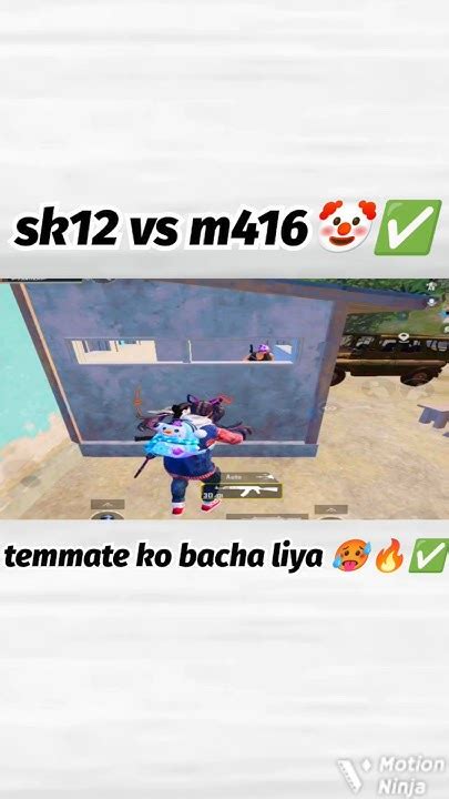 Sk12 Vs M416 🤡 Teammate Knock 🥵🔥bgmi Pubg Trending Viral Youtube