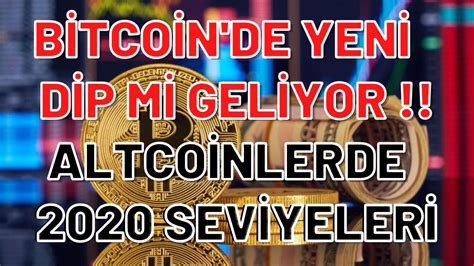 BİTCOİN DE YENİ DİP Mİ GELİYOR ALTCOİNLERDE 2020 SEVİYELERİ GELDİ