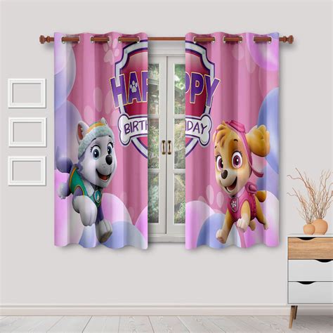 Cortina Para Quarto Infantil Criança Menina Patrulha Canina 2 00 X 1 50