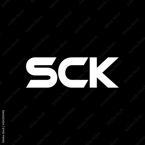 Sck Letter Logo Design With Black Background In Illustrator Vector