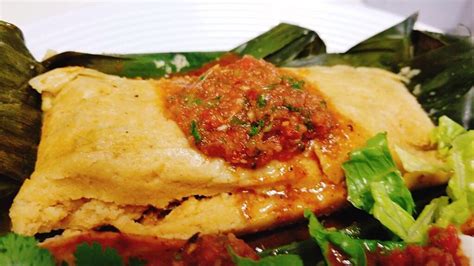 Home Made Tamales Wrapped In Banana Leaves And Pressure Cooked In My