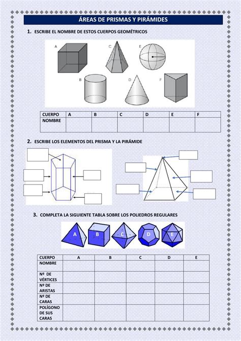 Cuerpos Geometricos Y Volumenes Ficha Interactiva Topworksheets Images