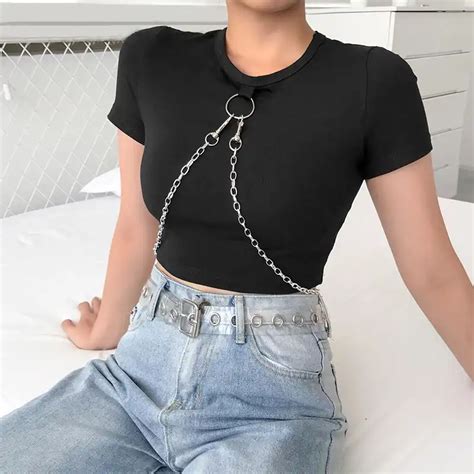 Venta Camiseta Basica Negra Manga Corta Mujer En Stock