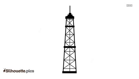 Silhouette Of Oil Derrick Stock Vector By Bastinda Clip