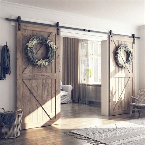 Snapklik Smartstandard Ft Double Barn Door Hardware Kit