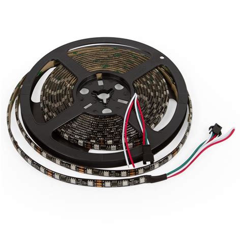 Rgb Led Strip Smd Ws Black With Controls Ip V