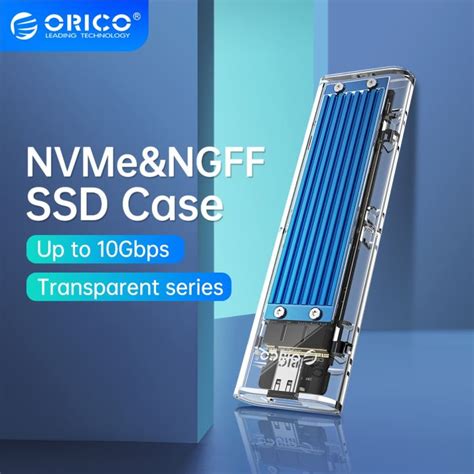 M2 Orico เคส Ssd คู่โปรโตคอล Nvme Ngff Usb3 1 Gen2 10gbps Ssd สำหรับ Nvme Pcie M Key Ngff Sata B