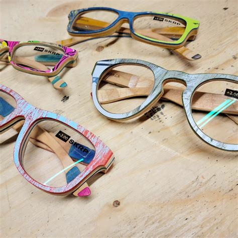 Recycled Skateboard Wooden Frames and Reading Glasses - SKRP Eyewear