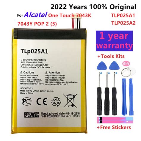 High Quality 2500Mah TLP025A1 TLP025A2 Battery For Alcatel One Touch