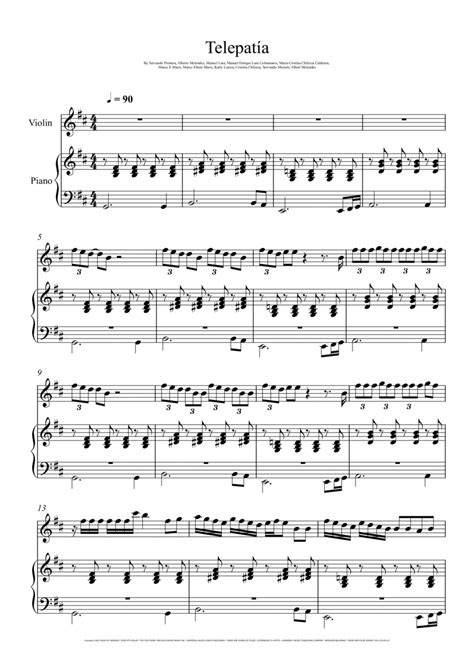 Telepatia Arr Andr Laitano Sheet Music Kali Uchis Violin And Piano