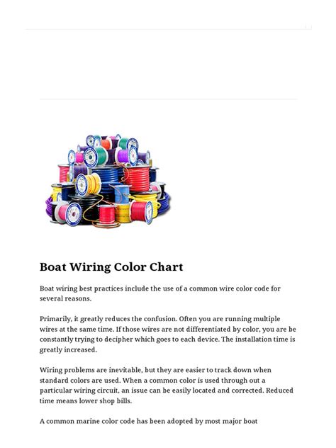 Boat Wiring Color Chart Boatwiring Pdf Color Electrical Wiring