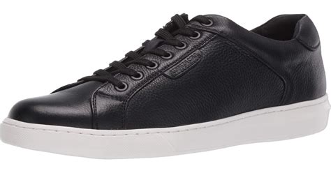 Kenneth Cole Leather Sneaker In Black For Men Save 41 Lyst