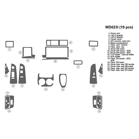 B I Wd I Rba D Raw Brushed Aluminum Full Dash Kit Pcs