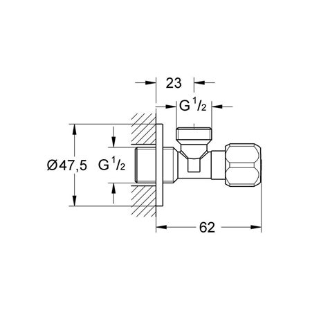 Grohe Universal Angle Valve 1 2 PBANGLA NET