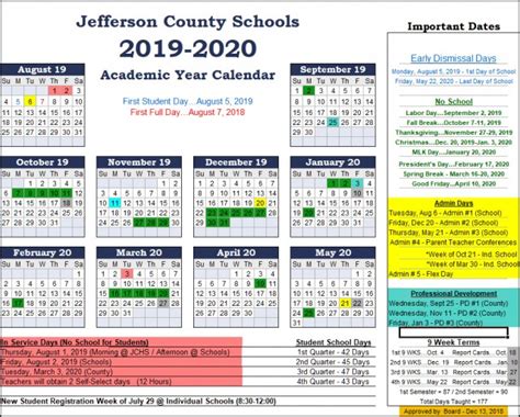 Jefferson County Schools Calendar 2019-2020 c | The Jefferson County Post