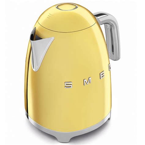 Smeg 7 Cup Stainless Steel Retro Style Electric Kettle In Gold Shop Nfm