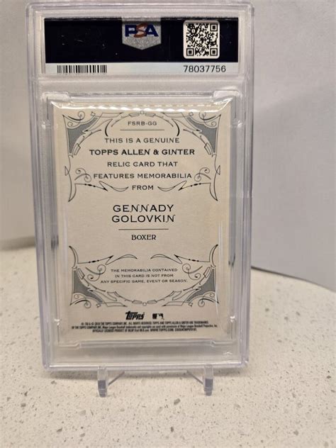 Topps Allen Ginter S Relics B Fsrb Gg Gennady Golovkin Rookie