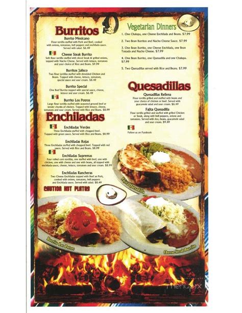 Menu Of El Patio Mexican Restaurant In Ponca City Ok 74601