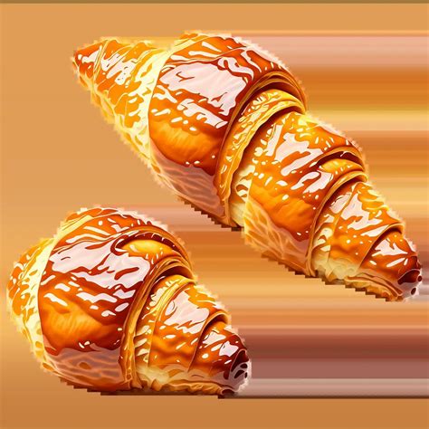 Golden Croissant Png Delicious Pastry Illustration For Bakery Websites