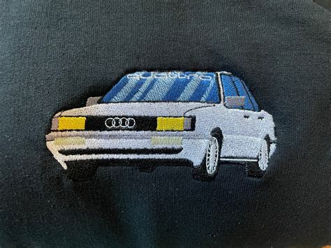 Embroidered Audi Quattro Hoodie Etsy