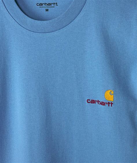 Carhartt Wip American Script T Shirt En Color Azul Svd