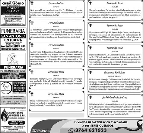 Fúnebres del Sábado 6 de Enero de 2024 Primera Edición
