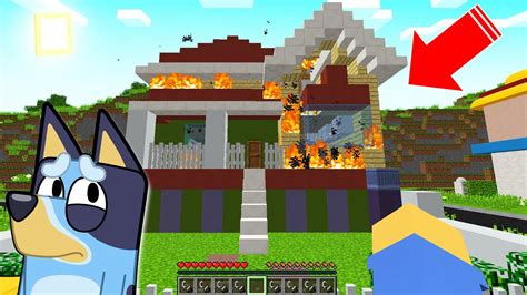 Quemamos La Casa De Bluey En Minecraft 🔥 Youtube