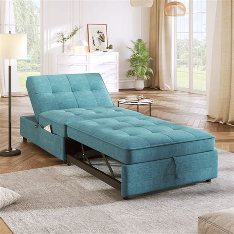 4-in-1 Sofa Bed Chair, Convertible Sleeper Chair Bed with Storage ...