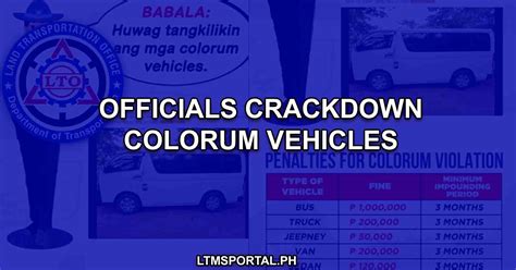 Crackdown On Colorum Vehicles In The Philippines Ltms Portal Ph