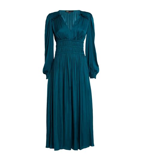 Womens Maje Green Ruffle Trim Midi Dress Harrods Us