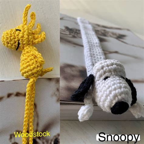 Snoopy gehäkelt Woodstock Lesezeichen Peanuts Snoopy Charly Brown