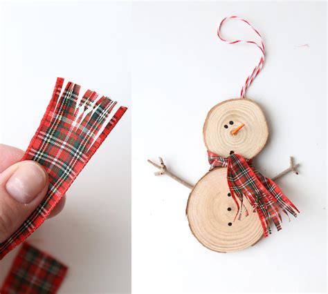 Make An Easy Wood Slice Snowman Christmas Ornament Its Always Autumn