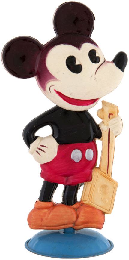 Hakes Mickey Mouse Boxed Celluloid Wind Up Nodder