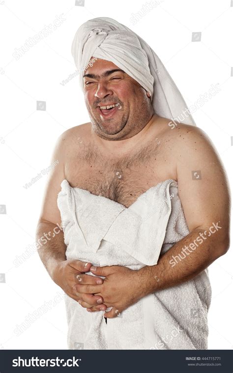 Smiling Man Towel On His Head Stock Photo Shutterstock