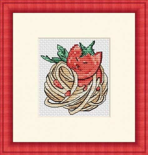 Cat Spaghetti Cross Stitch Pattern Code SKo 027 Sophia Komkova Buy