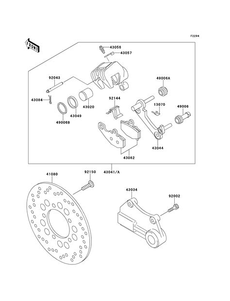 FREIN ARRIERE POUR NINJA ZX 9R ZX900 B1 ROUGE 1994 EUROPE Esprit