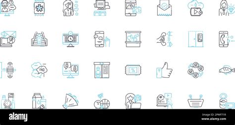 Virtual Assistants Linear Icons Set Automation Productivity Efficiency Communication