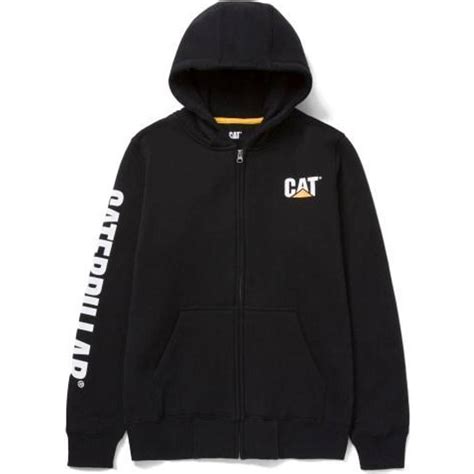 Caterpillar Banner Full Zip Hoodie Black Womens Clothing Black • Price