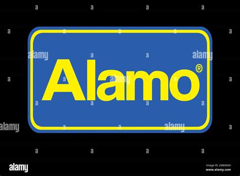 Alamo Rent A Car Logo Black Background Stock Photo Alamy