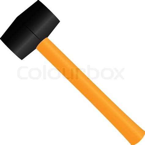 Rubber Mallet A Tool For Stock Vector Colourbox