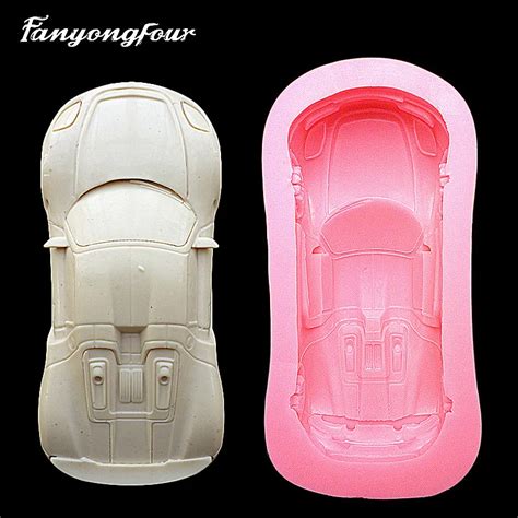 3d Red Sports Car Cake Mold Silicone Mold Chocolate Gypsum Candle Soap