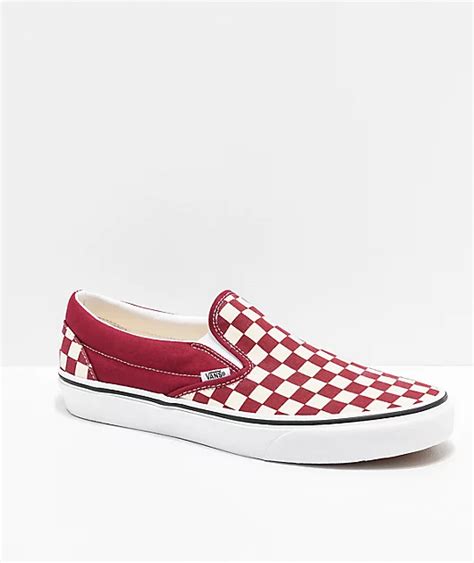 Vans Classic Slip On Checkerboard Red Blue Yellow Skate Shoes Lupon