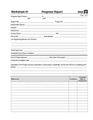 Fillable Online Ci Guilford Ct Worksheet Progress Report Step