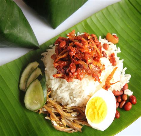 Traditional Malaysia Coconut Rice Nasi Lemak Stock Photo Image Of