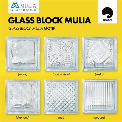 Jual Glass Block Dinding Mulia Glass Blok Kaca Rumah Motif 1 Dus 6buah Shopee Indonesia