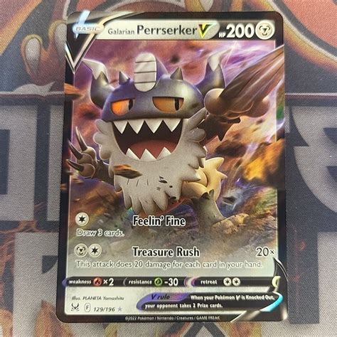 Pok Mon Tcg Galarian Perrserker V Sword Shield Lost Origin