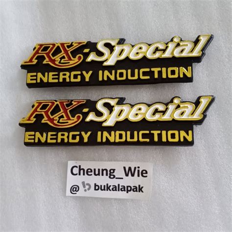 Jual Emblem Tutup Box Aki Set Pcs Yamaha Rxs Rx Special Energy